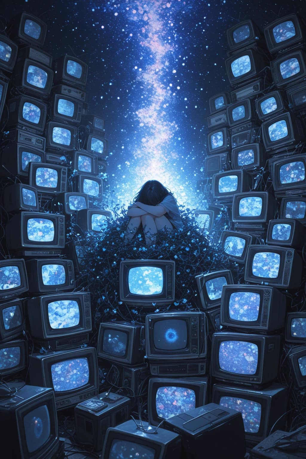 Surreal night landscape